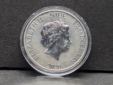 1 Oz. .999 FINE SILVER Star Wars Mandalorian - 2020 Niue $2 Designed Coin