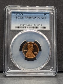 1977-S PROOF Lincoln Memorial Cent - PCGS PR69 RD DCAM