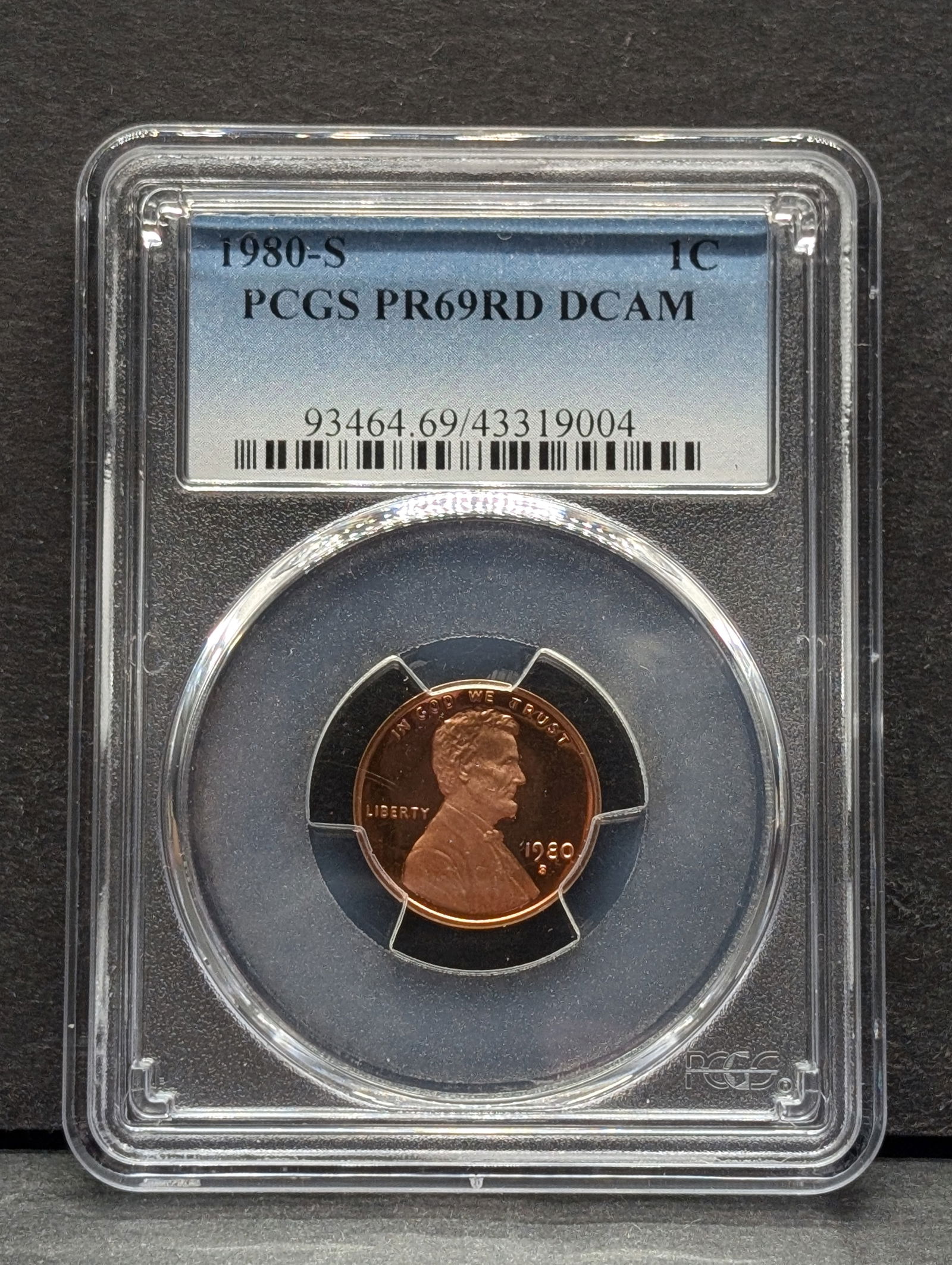 1980-S PROOF Lincoln Memorial Cent - PCGS PR69 RD DCAM (1 of 3)