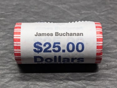 $25 Roll Of 2010 James Buchanan Presidential Dollars