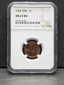 1966 SMS Lincoln Memorial Cent - NGC MS67 RD