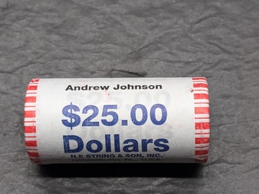 $25 Roll Of 2011 Andrew Johnson Presidential Dollars