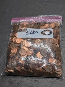 5lb. Bag Of Unsearched Pennies-Approx. $8.45 Face Value