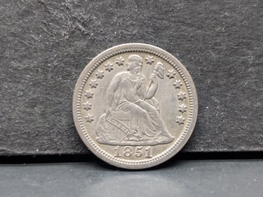 1851 Seated Liberty Dime. Almost uncirculated.?