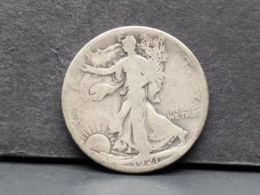1921-S Walking Liberty Half Key date. Good plus. Original.?