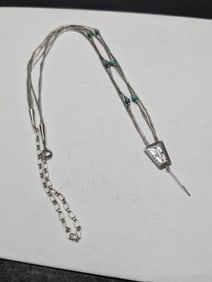 26 inch Southwest style sterling chain with Turquoise.??