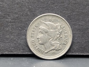 1868 Three Cent Nickel. XF?