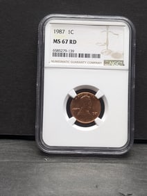1987 Lincoln Memorial Cent - NGC MS67 RD