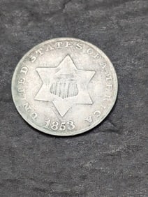 **VG** 1853 Three Cent Silver