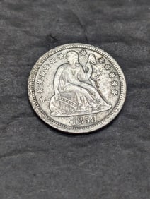**VF/XF** 1858 w/ Stars Seated Liberty Dime