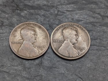 1911-D & 1915-D Lincoln Wheat Cents (2 PCS)
