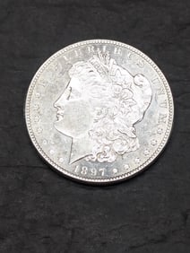 1897-S Morgan Silver Dollar **CHOICE AU**