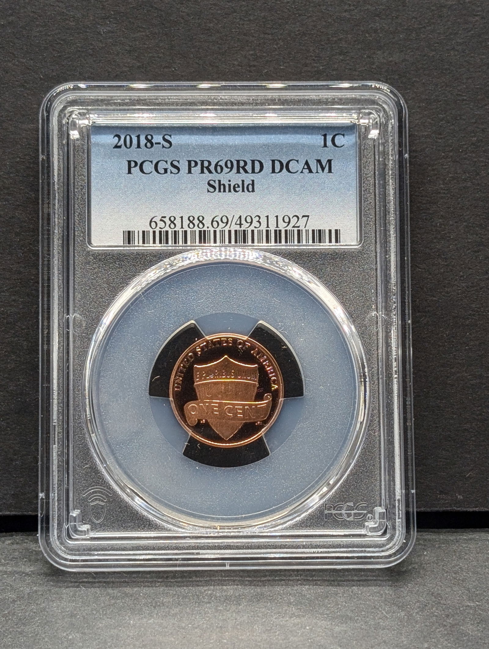 2018-S PROOF Lincoln Shield Cent - PCGS PR69 RD DCAM (1 of 3)
