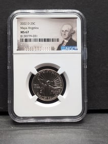 2022-D Maya Angelou Quarter - NGC MS67