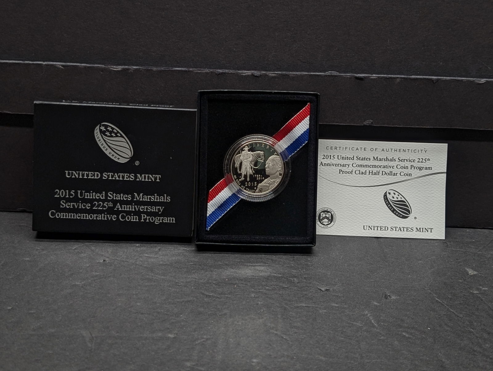 2015-S PROOF U.S. Marshals Service 225th Anniv. Commem Half Dollar in OGP w/ COA (1 of 4)