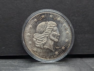 1 Oz. .999 FINE SILVER Liberty Head American Eagle Designed Round