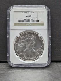 1997 American Silver Eagle - NGC MS69