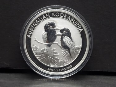 1 Oz. .999 SILVER 2013 Australian $1 Kookaburra Designed Coin
