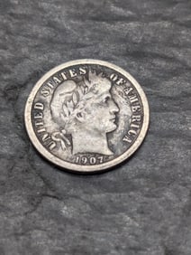 **VF** 1907-O Barber Silver Dime