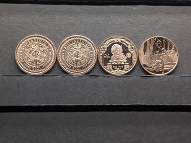 1 Oz. Each .999 FINE COPPER Various Designed Rounds (4 PCS)