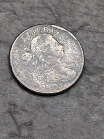 1803 No Stems  Draped Bust Large Cent - VF