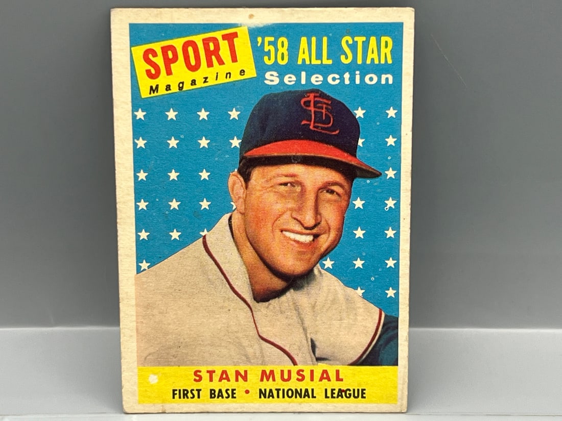 1958 Topps Stan Musial All Star #476: 1958 Topps Stan Musial All Star #476