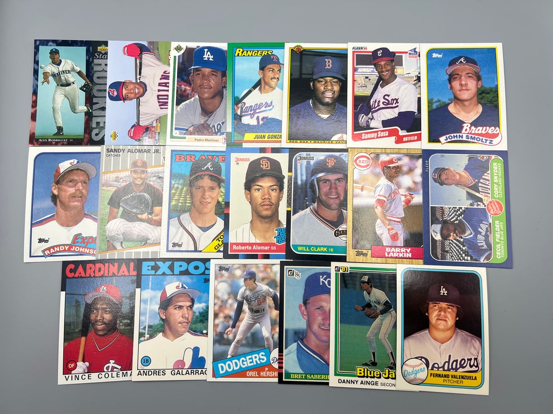Lot of (20) Assorted 1980s & 90s Baseball Star Player Rookie Cards - Varying Conditions - John (1 of 5)