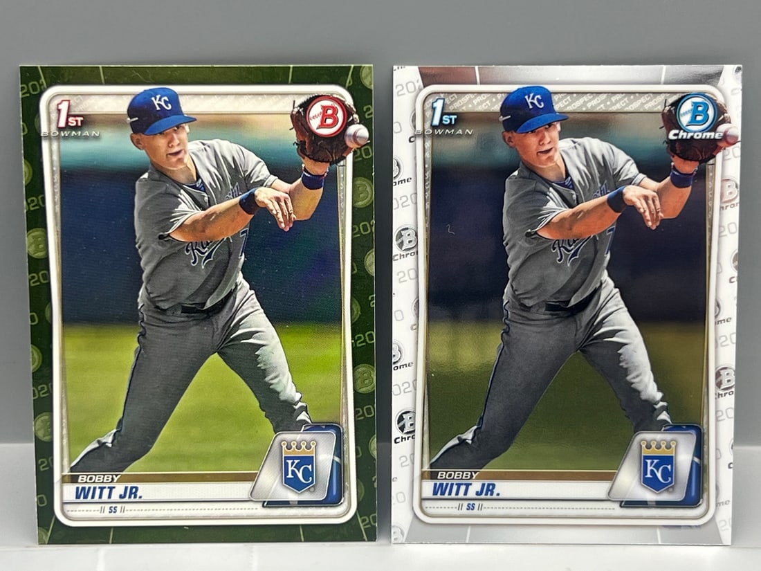 2020 Bobby Witt Jr. Bowman Paper Camo 1st Bowman RC #BP-25 & Bowman Chrome 1st Bowman Prospects (1 of 2)