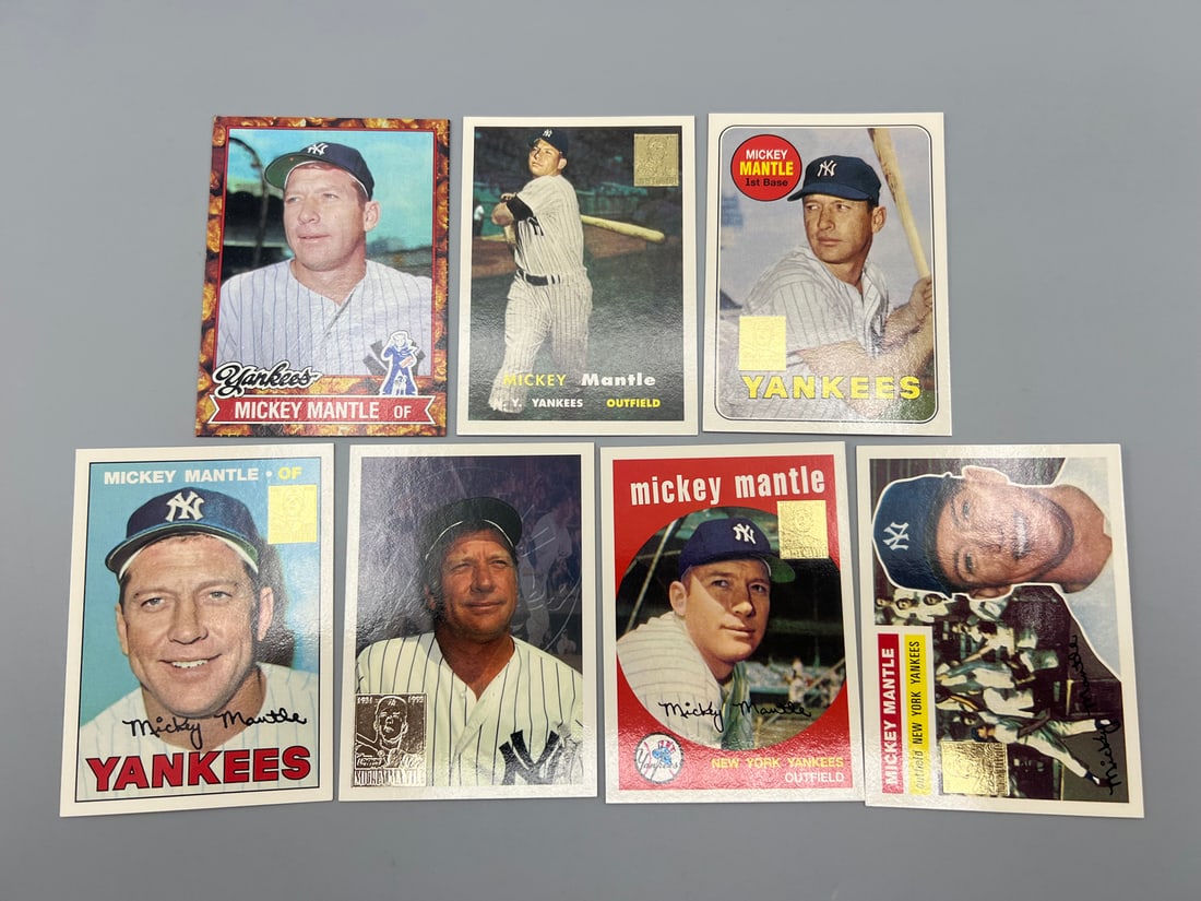 Lot of (5) Assorted Mickey Mantle Reprint & Insert Cards (1 of 4)