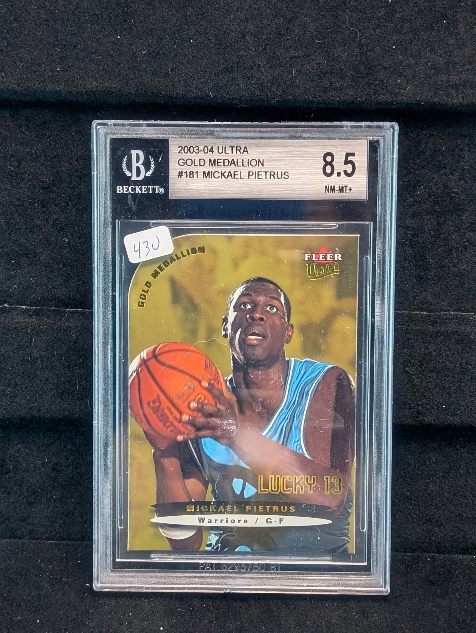 Beckett Certified Near Mint 8.5 2003-4 Mickael?Pietrus Rookie Card. (Warriors).?: Beckett Certified Near Mint 8.5 2003-4 Mickael?Pietrus Rookie Card. (Warriors).?
