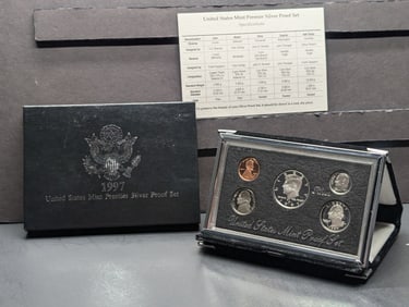 1997-S U.S. Mint Premier Silver Proof Set in OGP w/ COA