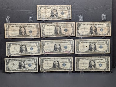 1935-A, 35-B, 35-C, 35-D, 35-F, (3) 1957, (2) 57-A Series $1.00 Silver Certificates *Average Circ*