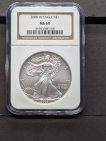 2008-W American Silver Eagle - NGC MS69