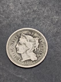 1868 Three Cent Nickel **VG**