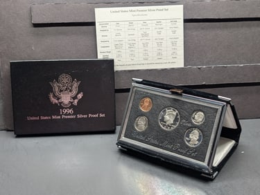 1996-S U.S. Mint Premier Silver Proof Set in OGP w/ COA