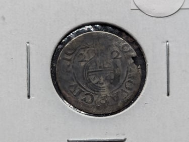 1600's Hand Hammered SILVER Poland Coin. TOUGH