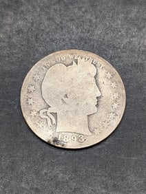 1893-O Barber Silver Quarter **AVERAGE CIRC**