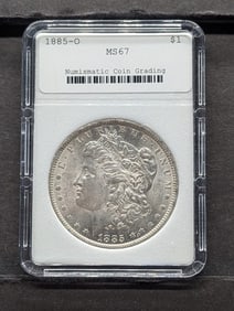 1885-O Morgan Silver Dollar - NCG Cert. MS67 - "NOT NGC"