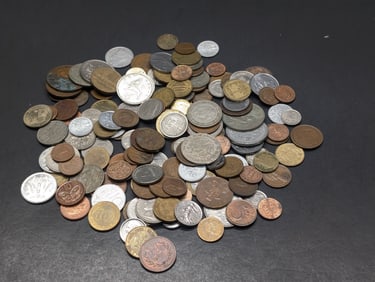 Bag of 1.30 Lbs. of Various Vintage & Modern World Coins