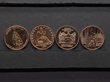 1 Oz. Each .999 FINE COPPER Various Designed Rounds (4 PCS)