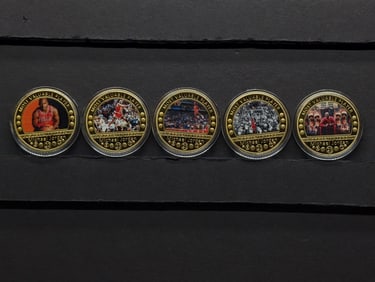 Lot of 5 Different Michael Jordan Tribute Tokens