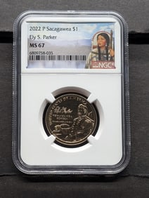 2022-P Sacagawea Ely S. Parker $1 Coin - NGC MS67