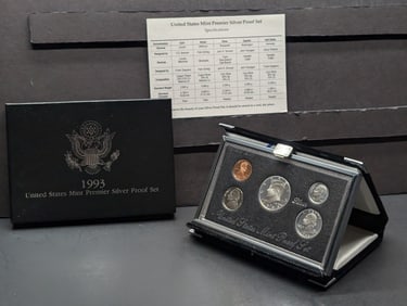 1993-S U.S. Mint Premier Silver Proof Set in OGP w/ COA