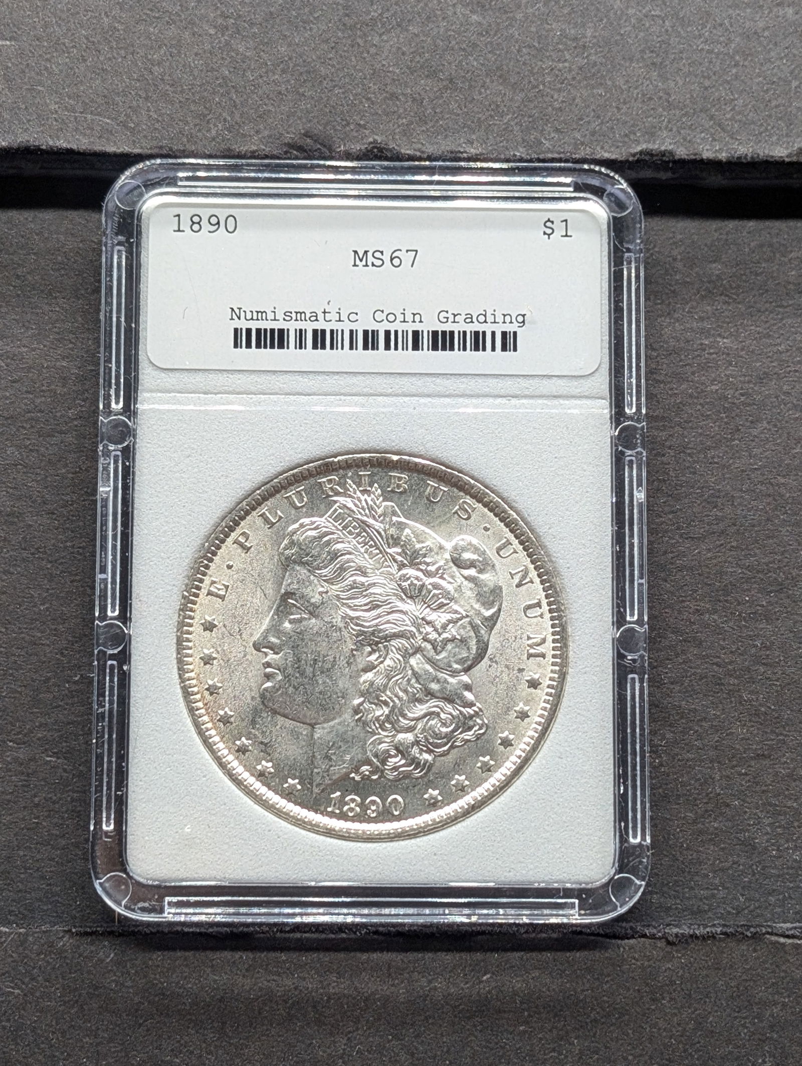 1890 Morgan Silver Dollar - NCG Cert. MS67 - "NOT NGC" (1 of 3)