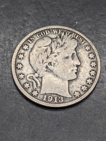 1913-S Barber Silver Half Dollar **FINE**