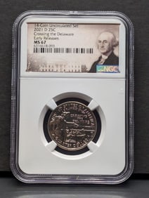 2021-D Crossing the Delaware Quarter - NGC MS67 *Early Release*