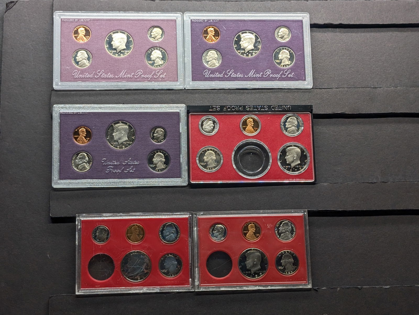 Lot of 6 Partial U.S. Mint Proof Sets (1 of 8)
