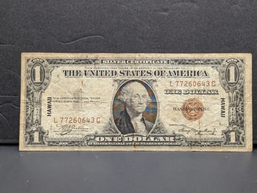 1935 A $1 silver certificate Hawaii Emergency Currency. Nice circulated.?