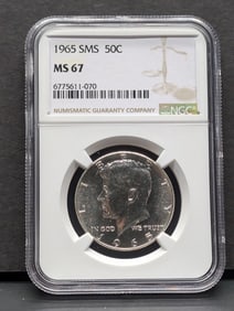 1965 SMS Kennedy Half Dollar - NGC MS67