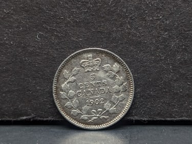 1902 Canada Five Cent Silver. AU Detail.?